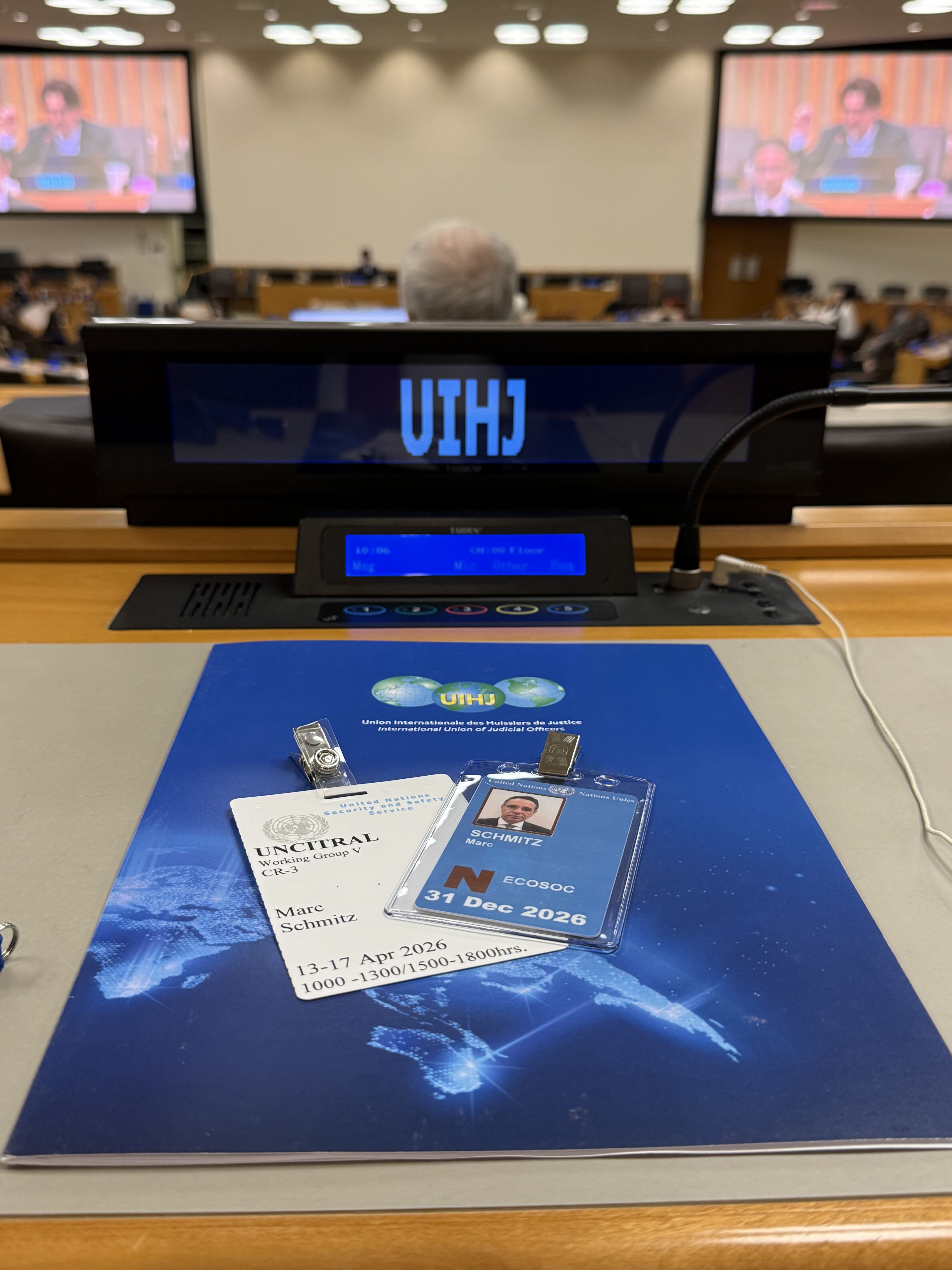 L’UIHJ a participé, en tant qu’organisation observatrice, à la 68e session du Groupe de travail V de la CNUDCI